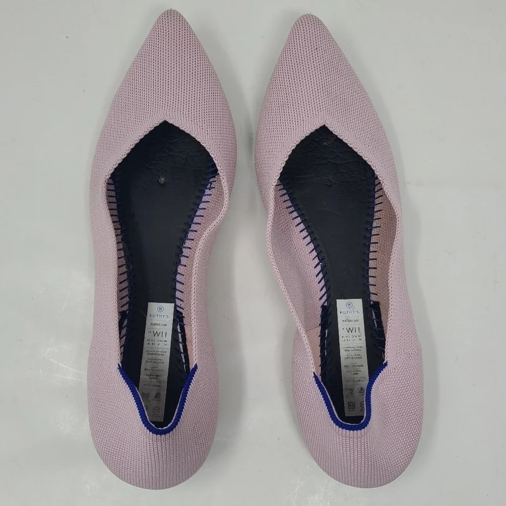 Rothy's | Women's The Pointe Light Blush Pink Ballet Flats (US Size 11) - Picture 9 of 10
